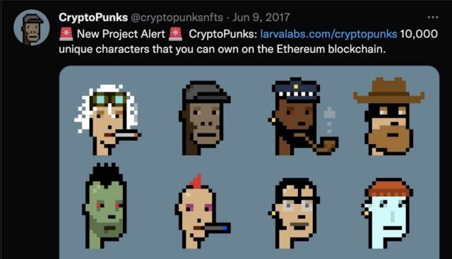 CryptoPunks, the original tweet