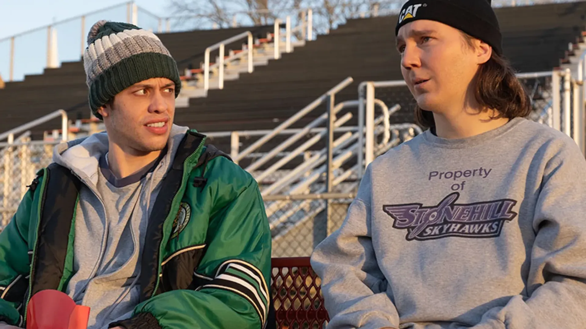 Pete Davidson and Paul Dano (from left) in "Dumb Money." Photo: Sony Pictures