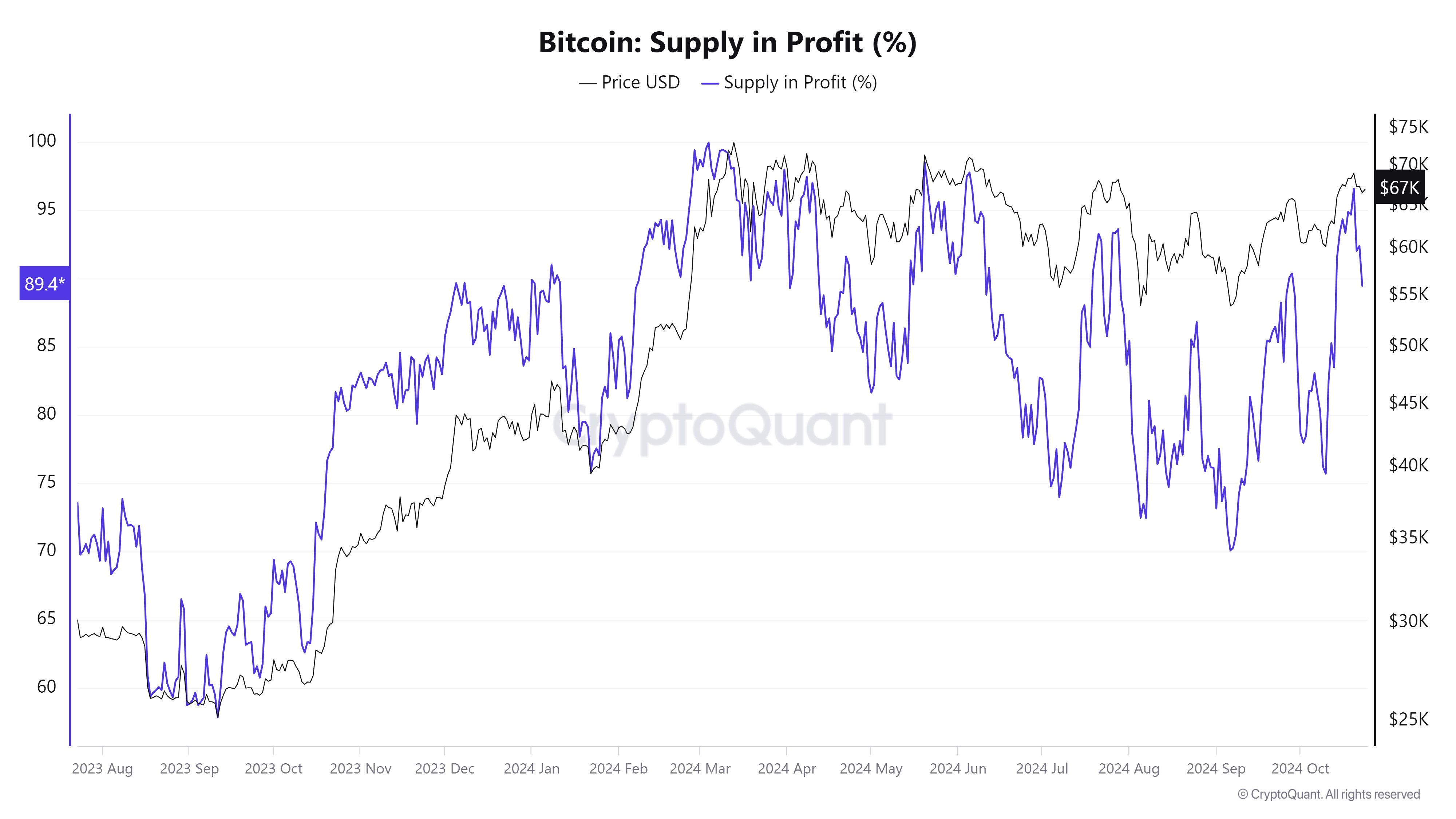 Bitcoin Supply in Profit