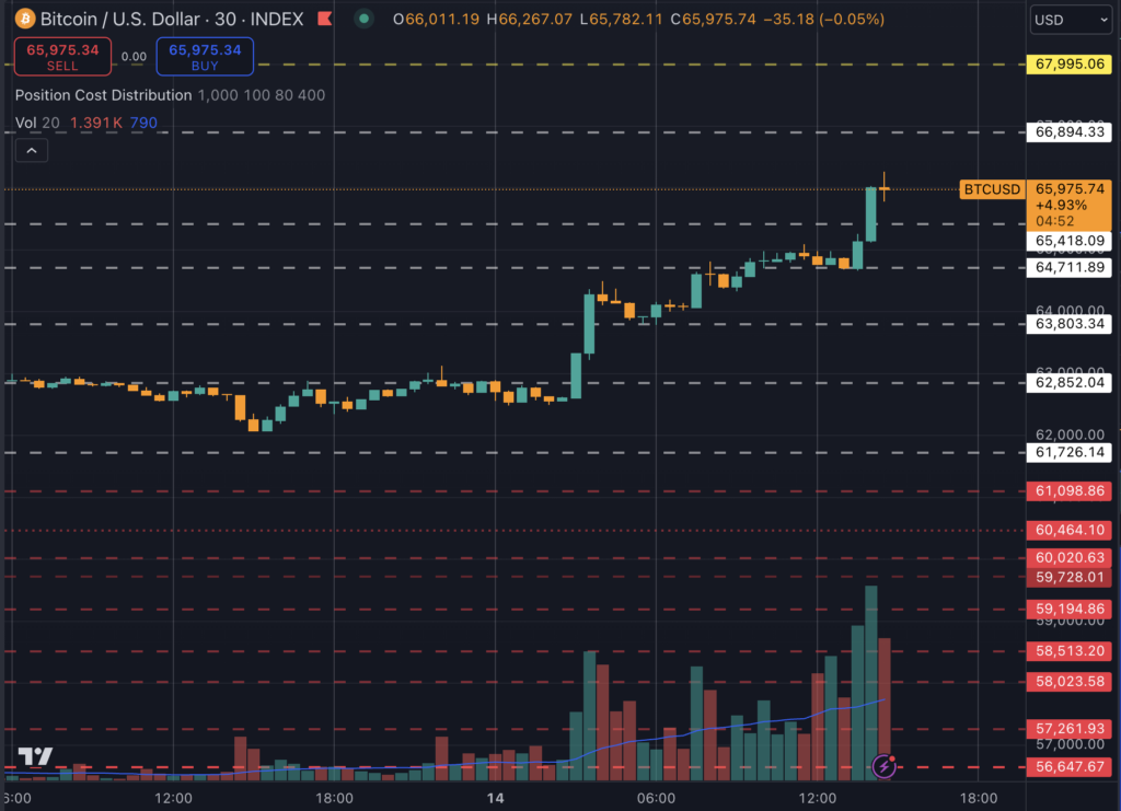 Bitcoin price target (TradingView)